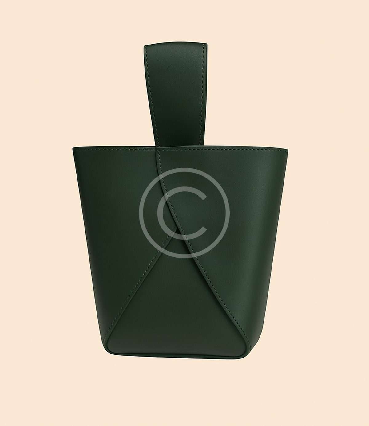 Geometric leather tote bag - Image 2